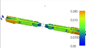 (Vector) force from displacement & elastic stress tensor of steel beam