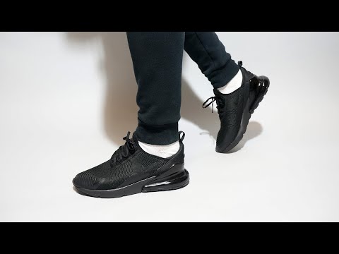 Nike Air Max 270 Triple Black AH8050-005 on feet