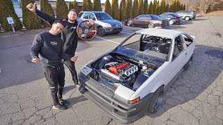 K swapped AE86 first test drive!!