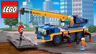 Lego City Mobile Crane (2022) Stop Motion Speed Build, Unboxing and Review - Set #60324