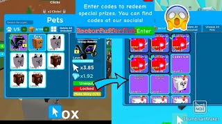 GETING INSANE PETS IN CLICKING LEGENDS + OP CODES !!