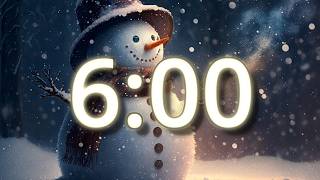 6 Minute Cute Winter Snowman Countdown Timer (Soothing Wind Chimes Alarm)