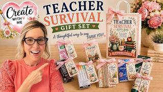 🍎 Teacher Survival Gift Set | Printable Teacher Appreciation Gift | Gift Bag, Tags, Papers & More