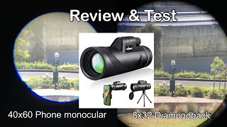 Scam Alert! 40x60 Phone Telescope Vs Vortex Diamondback 8x32, Amazon Phone Monocular Review.