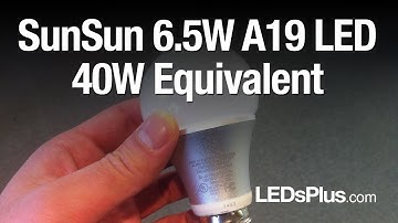 SunSun 6.5W A19 LED Light Bulb - 40 Watt Equivalent