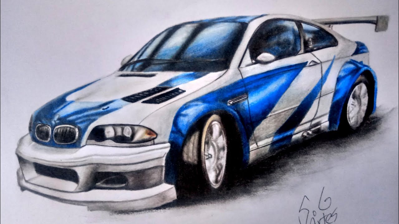 print desenhos: Desenho de carro esporte para imprimir, Desenho da BMW do  jogo need for speed
