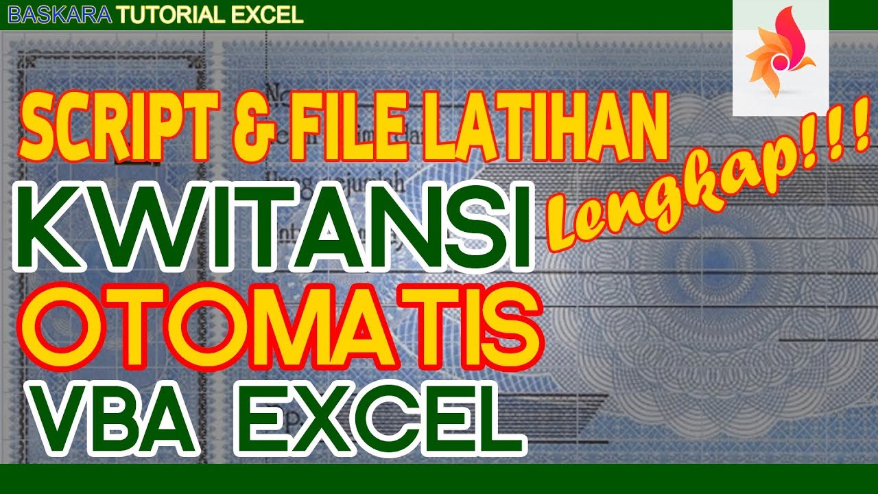 Membuat Kwitansi Pembayaran Dengan Excel Baskara Tutorial Youtube