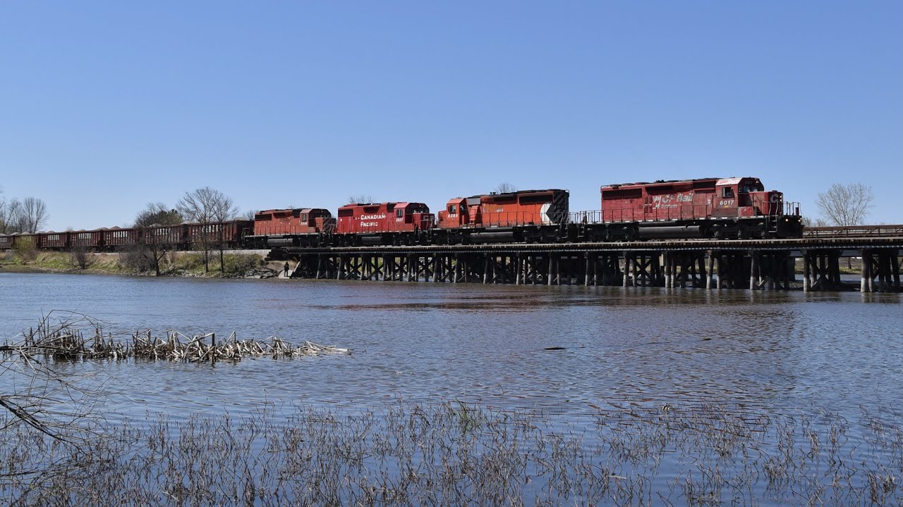 Last Stand For CP SD40-2s on Ballast Trains - Spring 2020