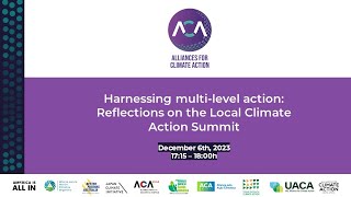 Harnessing Multi-Level Action: Reflections on the Local Climate Action Summit