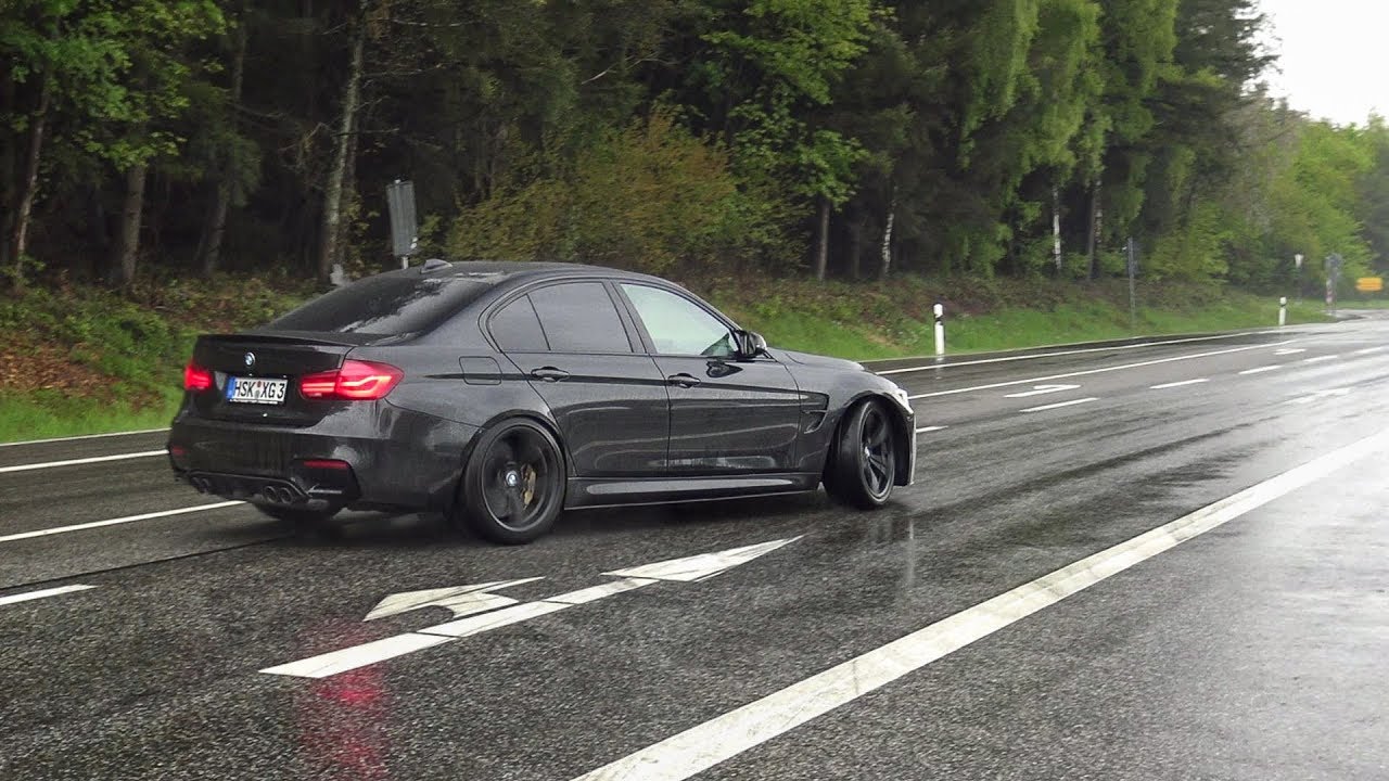 Cars Leaving Nürburgring Tankstelle in the RAIN! BMW M, AMG's, RX7, Shelby GT350R, Project 8 etc!