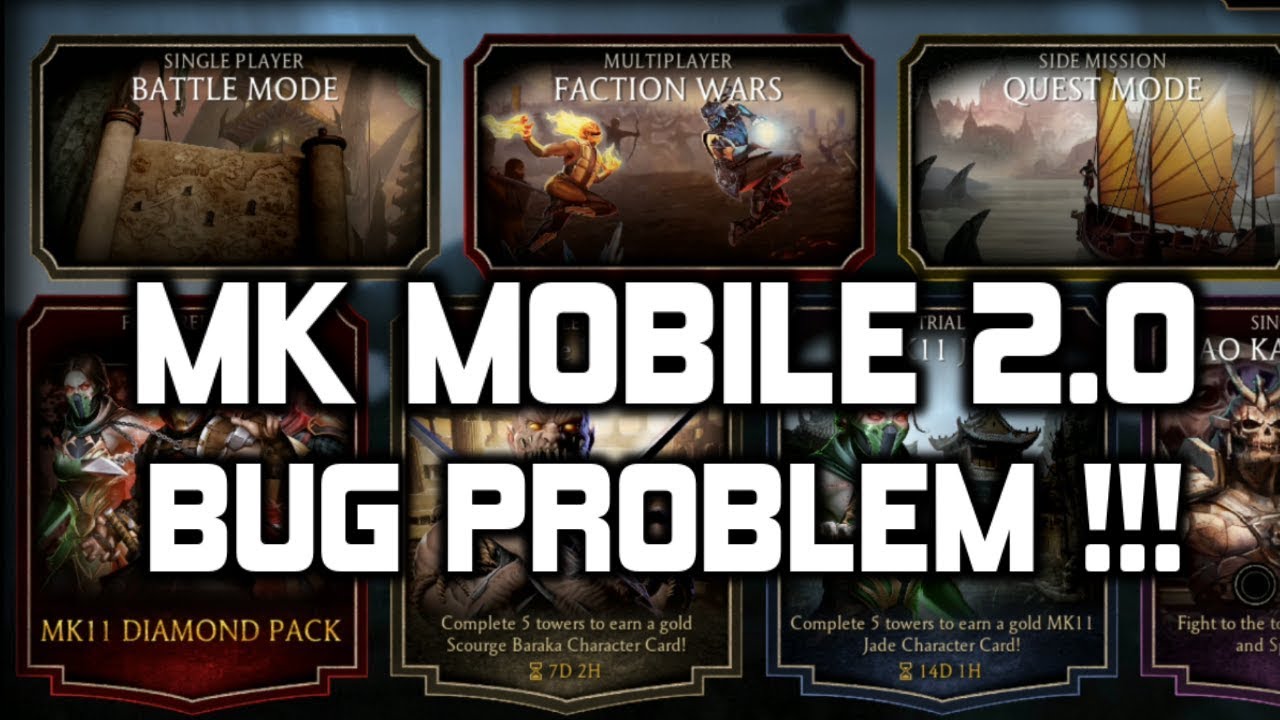 Mortal Kombat Mobile 2.0 BUG PROBLEM.Team Mortal Kombat needs to