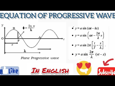 Equations of progressive wave | English Language | physics | easy learning | Grade 12
