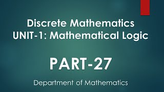 Mathematical Logic | Part 27