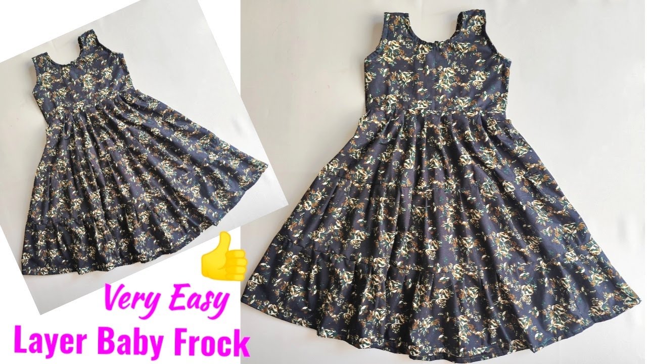 6-7 Year Layer Baby frock cutting and stitching | Baby Frock cutting and stitching