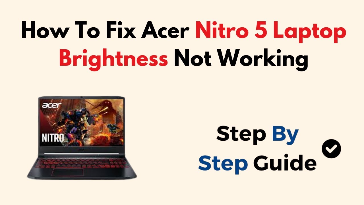 How To Fix Acer Nitro 5 Laptop Brightness Not Working - YouTube