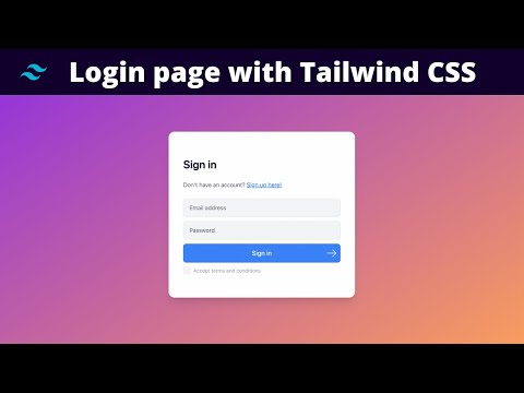 Login Page with Tailwind CSS (HTML & CSS)