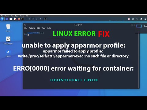 LINUX : unable to apply apparmor profile: apparmor failed to apply profile: