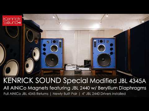 Full AlNiCo JBL 4345 Returns! Freshly Built Pair with 4-Inch JBL