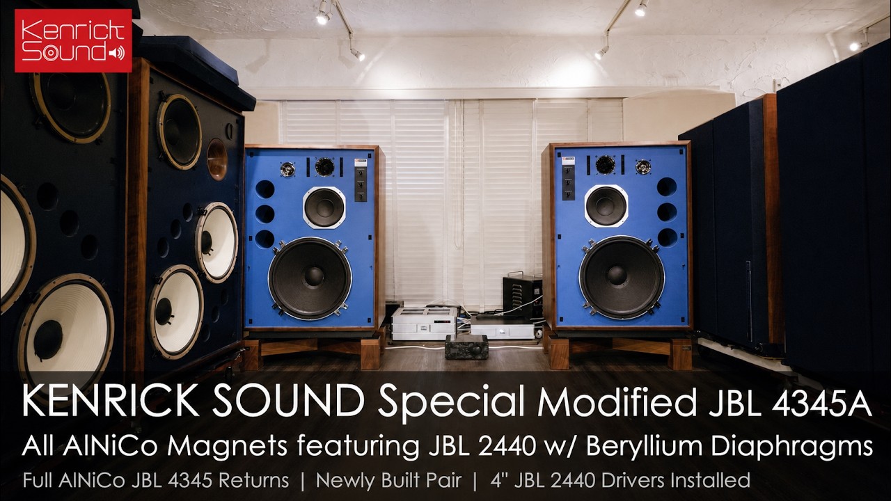 Full AlNiCo JBL 4345 Returns! Freshly Built Pair with 4-Inch JBL
