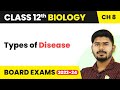 Types of Disease - Human Health and Disease | Class 12 Biology