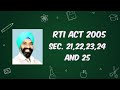 RTI ACT 2005 CHAPTER-6(SEC.-21,22,23,24,25)  सूचना अधिकार अधिनियम 2005 अध्याय-6(धारा-21,22,23,24,25)