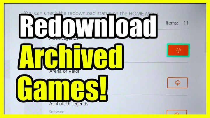 How to Redownload Archived Games back to Nintendo Switch (Delete games)