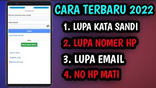 cara mengatasi lupa kata sandi fb nomer tidak aktif