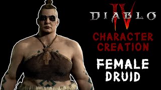 Diablo 4 Character Creation - Female Druid ALL Customization Options (4K)