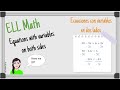 Solving Equations with Variables on Both Sides | Ecuaciones con Variables en Ambos Lados