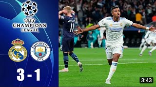 Manchester City 4 x 3 Real Madrid  Liga dos Campeões: melhores momentos