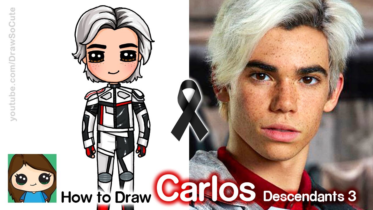 How to Draw Carlos from Descendants 3 - YouTube