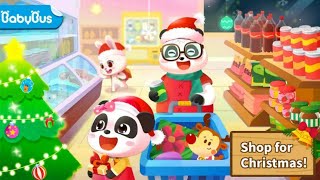 Baby panda's supermarket - Christmas shopping EP - 1 Full HD||Little Panda's Christmas Shopping screenshot 3