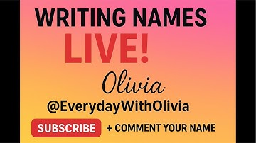 Writing Names Live! #live #writingnames