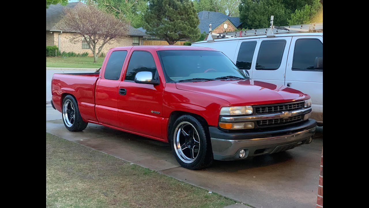 NBS Chevy Silverado With 4/6 Drop on Cosmis Wheels - YouTube
