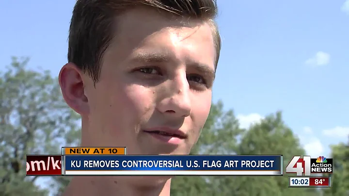 KU removes controversial flag art piece