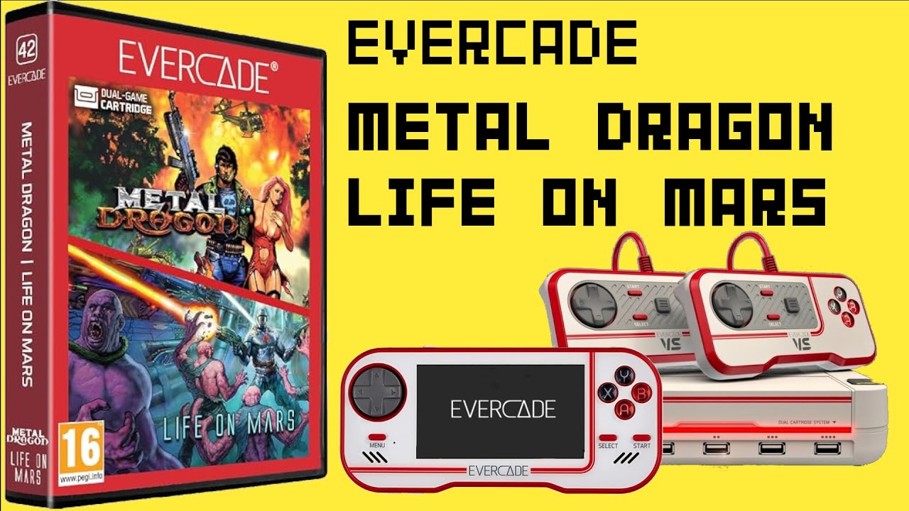 EVERCADE (Red Line) | Cartridge 42 [00F7]📡🎮🎤🇪🇸 METAL DRAGON +