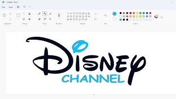 How to draw the Disney Channel logo 2022 using MS Paint | How to draw on your computer