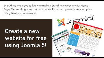Build a free website from scratch with Joomla 5 - simple to follow + chapter timings in description.