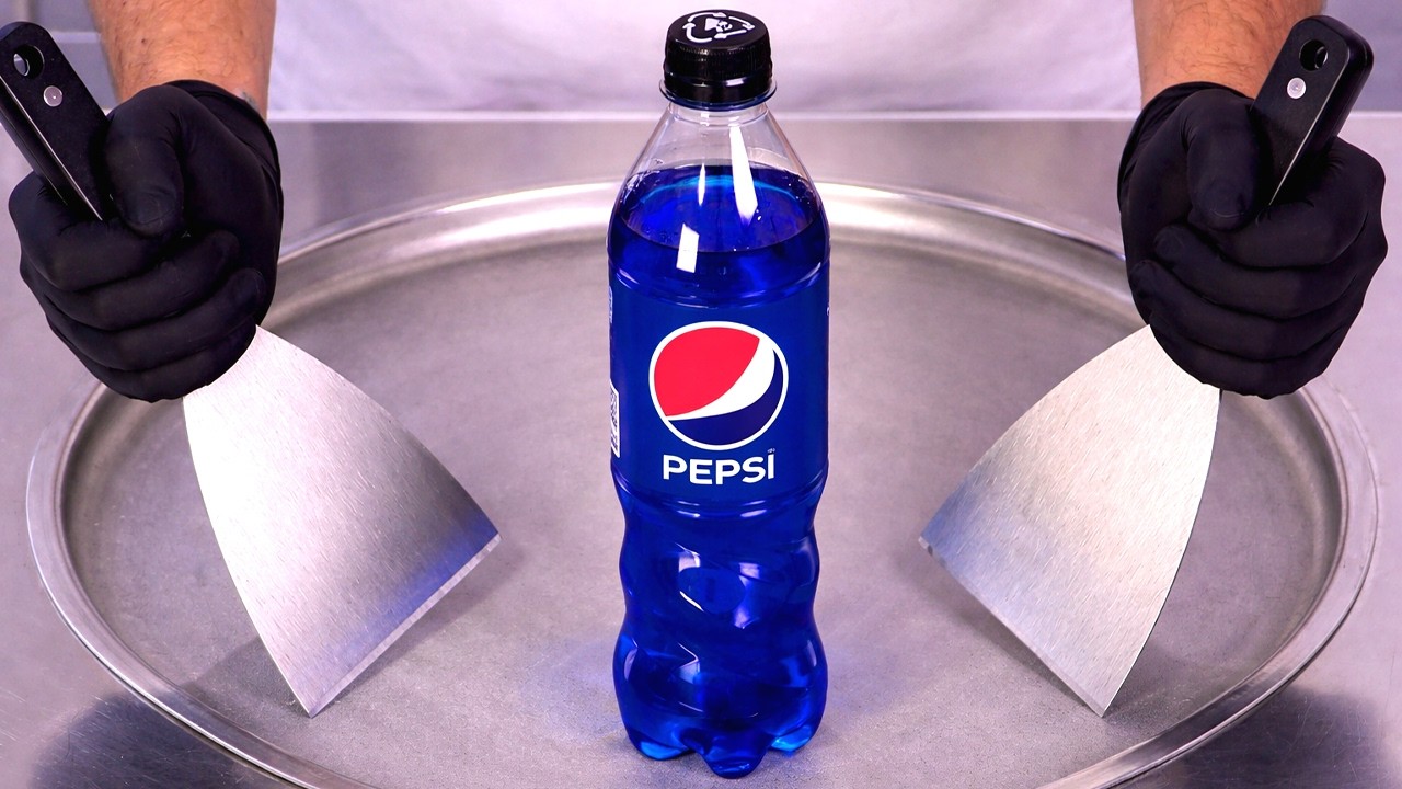 Pepsi Blue - Ice Cream Rolls | Satisfying Visual ASMR 💙