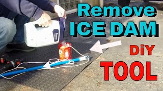 Remove Ice Dam NO LADDER REQUIRED DIY Ice Dam Tool, Frozen Downspout How to make ICE Melt  Tool EASY