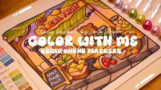 Color with me ASMR Cozy Corner by Coco Wyo Using Ohuhu markers