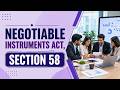 Negotiable Instruments Act, 1881 Section 58 | #NegotiableInstrumentsAct #Educational #TaxTips