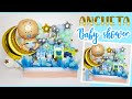 ANCHETA PARA BABY SHOWER *ARREGLO CON GLOBOS BABY BOY *Baby boy balloon arrangement
