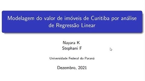 Modelagem do Valor de imóveis de Curitiba por análise de Regressão Linear