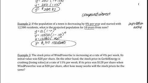 Algebra 2 Honors:  9.2:  Exponential Growth & Decay