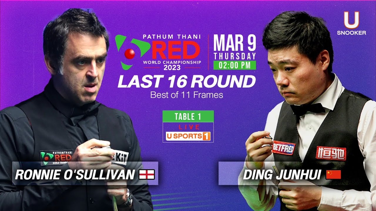 LIVE Ronnie OSullivan vs Ding Junhui Pathum Thani 6 Red World Championship 2023 Round 16