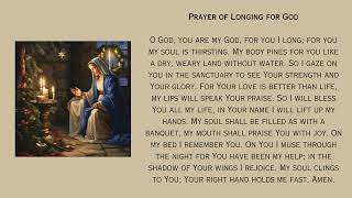 Prayer of Longing for God - Desire for a Closer Relationship with the Lord, yearn for God´s presence
