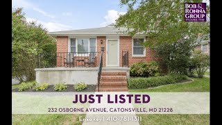 Welcome Home to 232 Osborne Avenue in Catonsville MD 21228