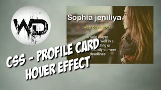 CSS profile card made with HTML & CSS || #webdevil #html #css.... #profile_card ...WebDevil