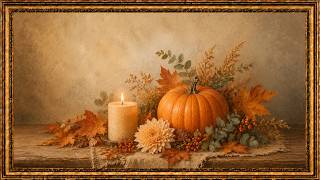Cozy Autumn Candlelight 🍂🎃 | Relaxing Fall Music & Elegant TV Art Wallpaper screenshot 4